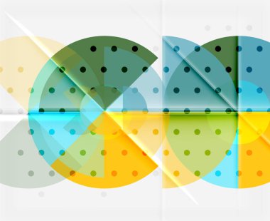 Siyah arka plan üzerine daire öğeleri