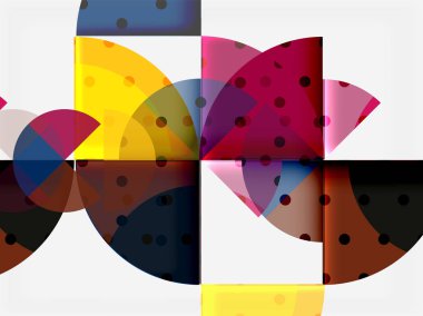 Siyah arka plan üzerine daire öğeleri