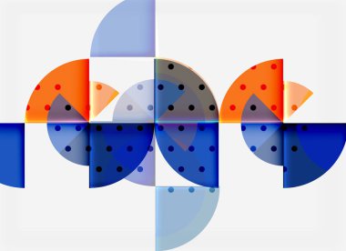 Siyah arka plan üzerine daire öğeleri