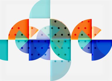 Siyah arka plan üzerine daire öğeleri