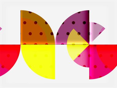 Siyah arka plan üzerine daire öğeleri