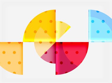 Siyah arka plan üzerine daire öğeleri