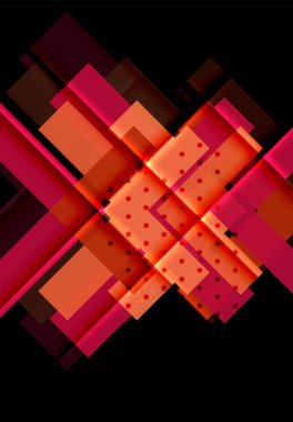 Siyah arka plan üzerinde renkli oklar