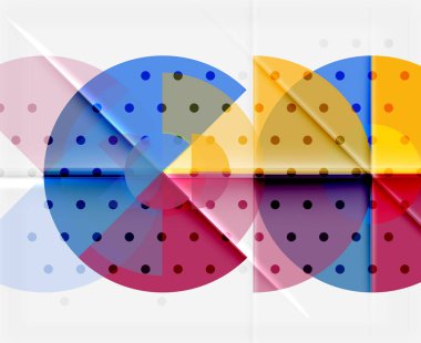 Geometrik daire soyut afiş