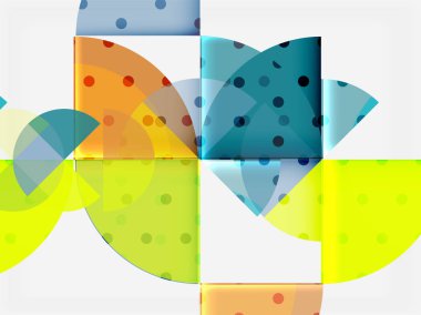 Siyah arka plan üzerine daire öğeleri