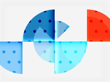 Siyah arka plan üzerine daire öğeleri