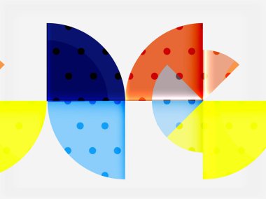 Siyah arka plan üzerine daire öğeleri