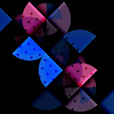 Geometrik daire soyut afiş