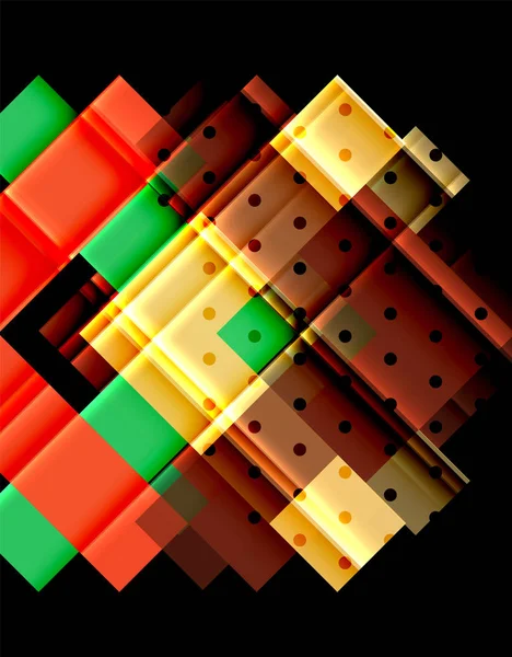 Renkli üçgenler ve oklar koyu arka plan üzerinde