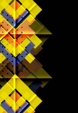 Siyah arka plan üzerinde renkli oklar