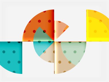 Siyah arka plan üzerine daire öğeleri