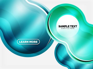 Cam veya plastik yüksek teknoloji kabarcık arka plan