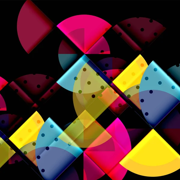 Siyah arka plan üzerine daire öğeleri