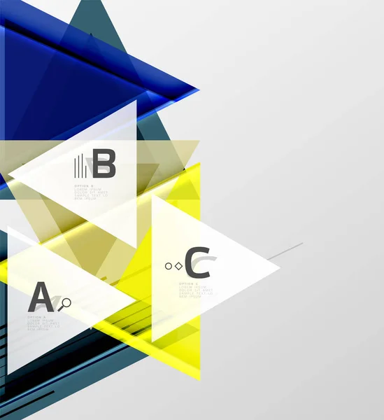 Triángulos y formas geométricas fondo abstracto — Vector de stock