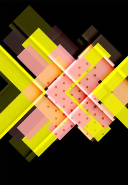 Siyah arka plan üzerinde renkli oklar