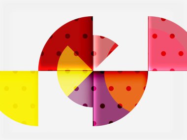 Siyah arka plan üzerine daire öğeleri