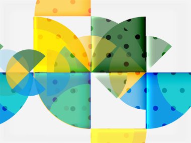 Siyah arka plan üzerine daire öğeleri