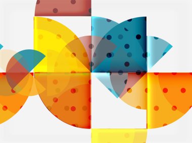 Siyah arka plan üzerine daire öğeleri