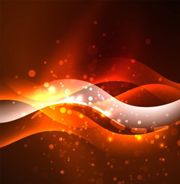 Parlayan dalga, duman tasarım dalgalı çizgiler vektör