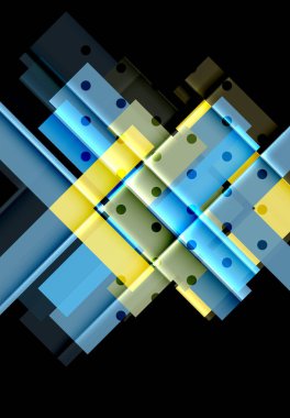 Siyah arka plan üzerinde renkli oklar