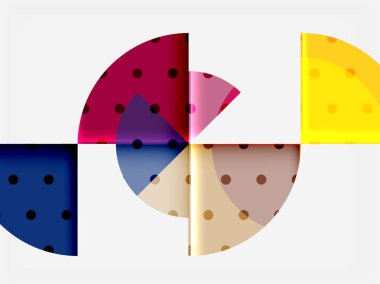 Siyah arka plan üzerine daire öğeleri