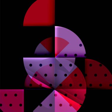 Geometrik daire soyut afiş