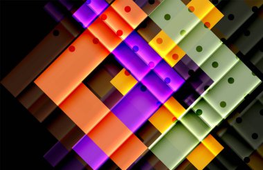 Siyah arka plan üzerinde renkli oklar