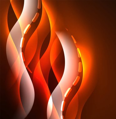 Parlayan dalga, duman tasarım dalgalı çizgiler vektör