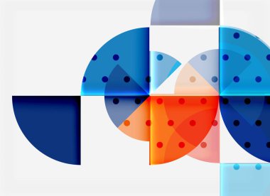 Siyah arka plan üzerine daire öğeleri