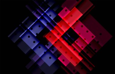 Siyah arka plan üzerinde renkli oklar