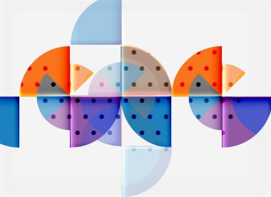 Siyah arka plan üzerine daire öğeleri