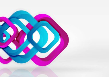 Işık geometrik şekiller kareler gri 3d uzay