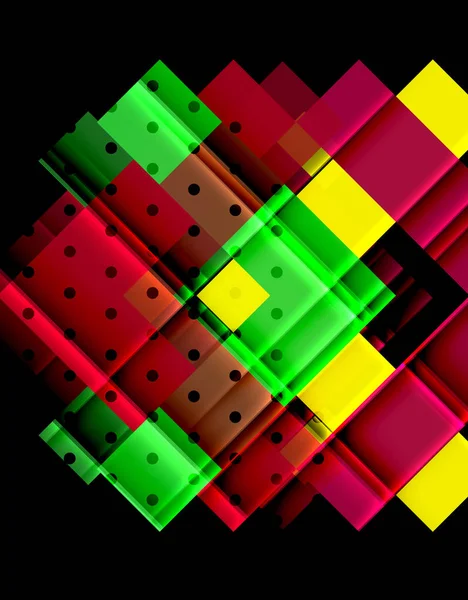 Siyah arka plan üzerinde renkli oklar