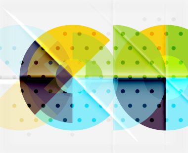 Geometrik daire soyut afiş