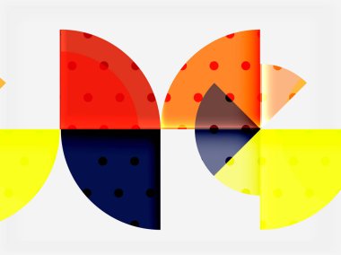 Geometrik daire soyut afiş