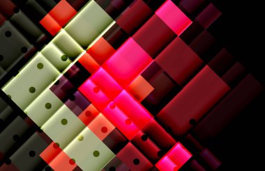 Siyah arka plan üzerinde renkli oklar