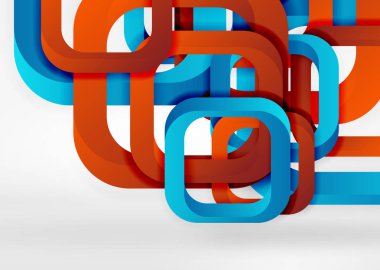 Işık geometrik şekiller kareler gri 3d uzay