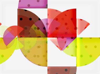 Siyah arka plan üzerine daire öğeleri