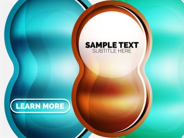 Cam veya plastik yüksek teknoloji kabarcık arka plan