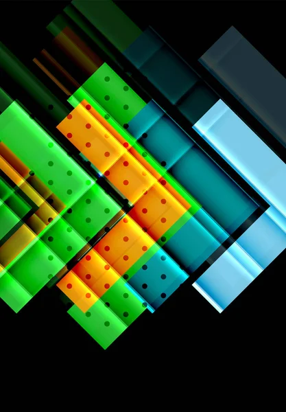 Siyah arka plan üzerinde renkli oklar