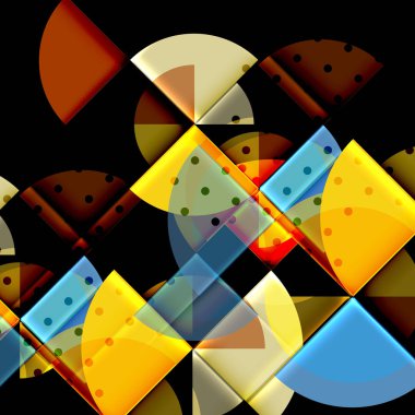 Geometrik daire soyut afiş