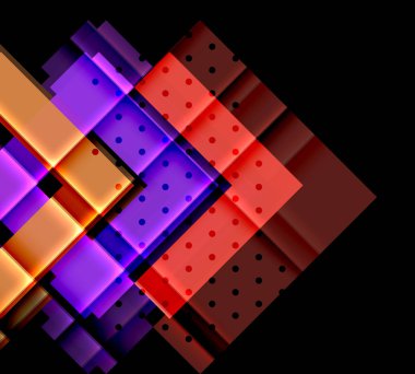 Siyah arka plan üzerinde renkli oklar