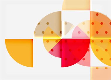 Siyah arka plan üzerine daire öğeleri