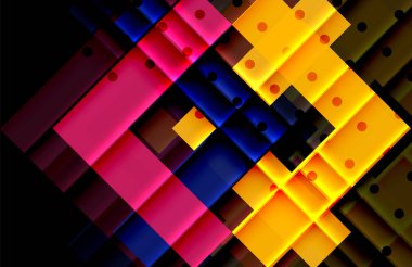 Siyah arka plan üzerinde renkli oklar