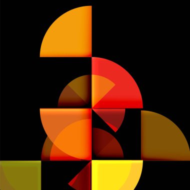 Geometrik daire soyut afiş