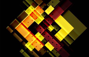 Siyah arka plan üzerinde renkli oklar