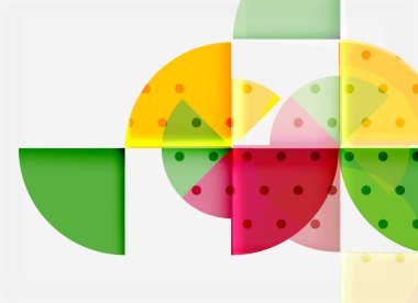 Siyah arka plan üzerine daire öğeleri