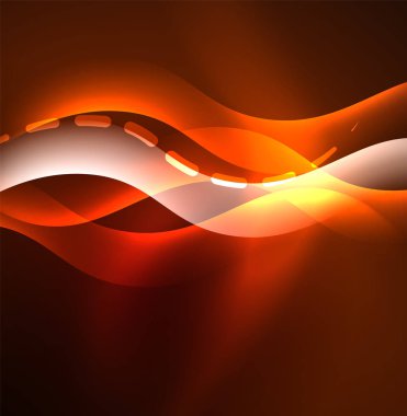 Parlayan dalga, duman tasarım dalgalı çizgiler vektör