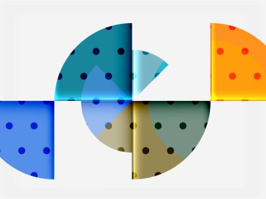 Siyah arka plan üzerine daire öğeleri