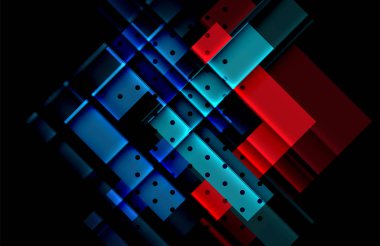 Siyah arka plan üzerinde renkli oklar